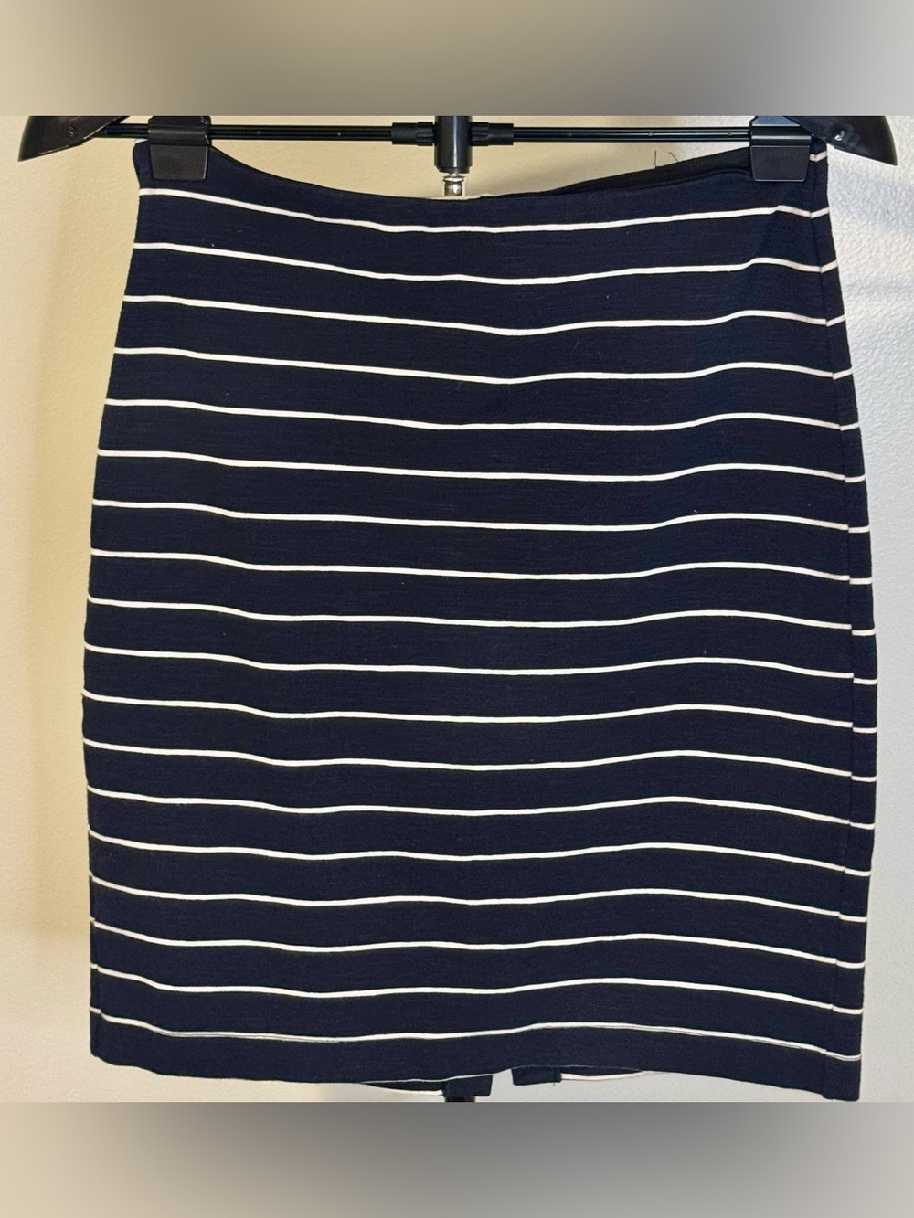 Banana Republic Navy and White Striped Mini Skirt